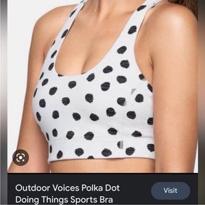 Outdoor Voices Doing Things Polka Dot Sports Bra